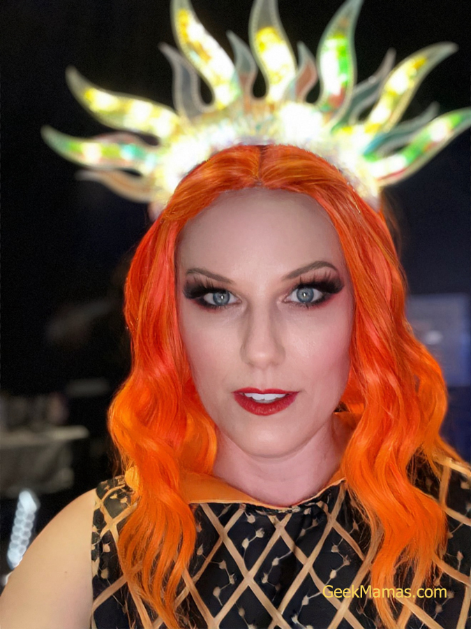 light-up headband that looks like fire