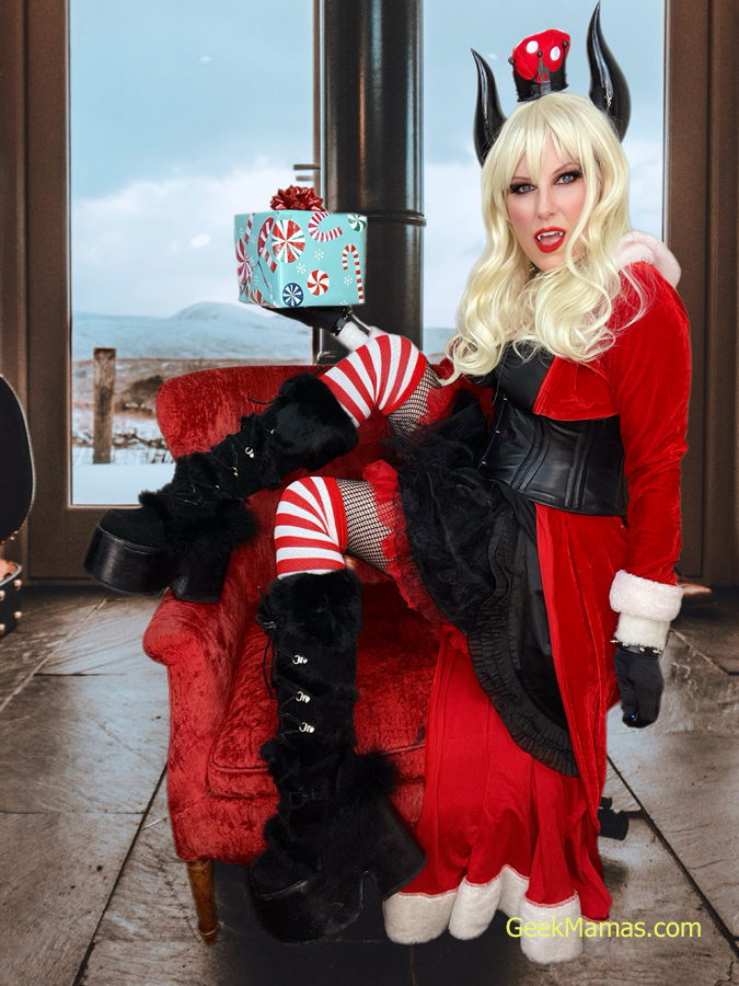 female Krampus cosplay costume as Bowsette