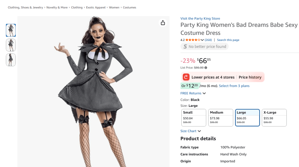 bad dreams babe by party king costumes on amazon