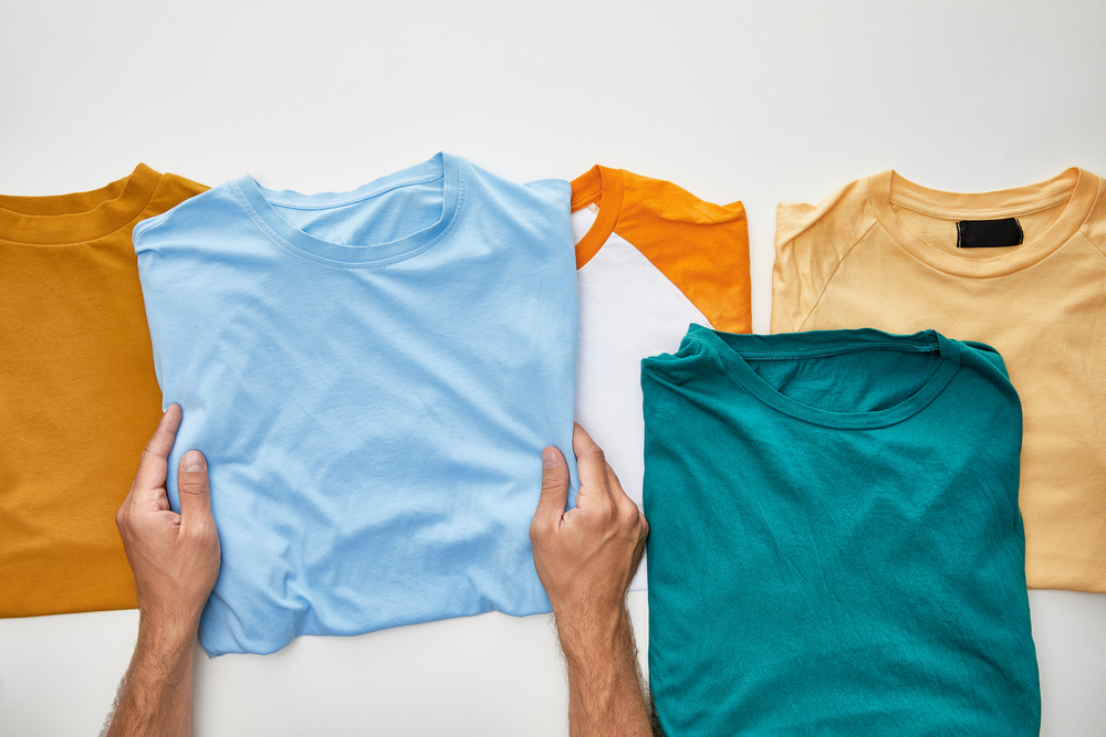 blank shirts ready for embroidery