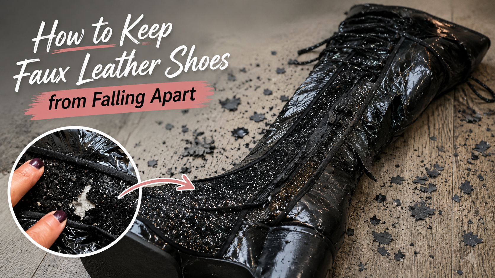 how to keep faux leather shoes and boots from falling apart as quickly